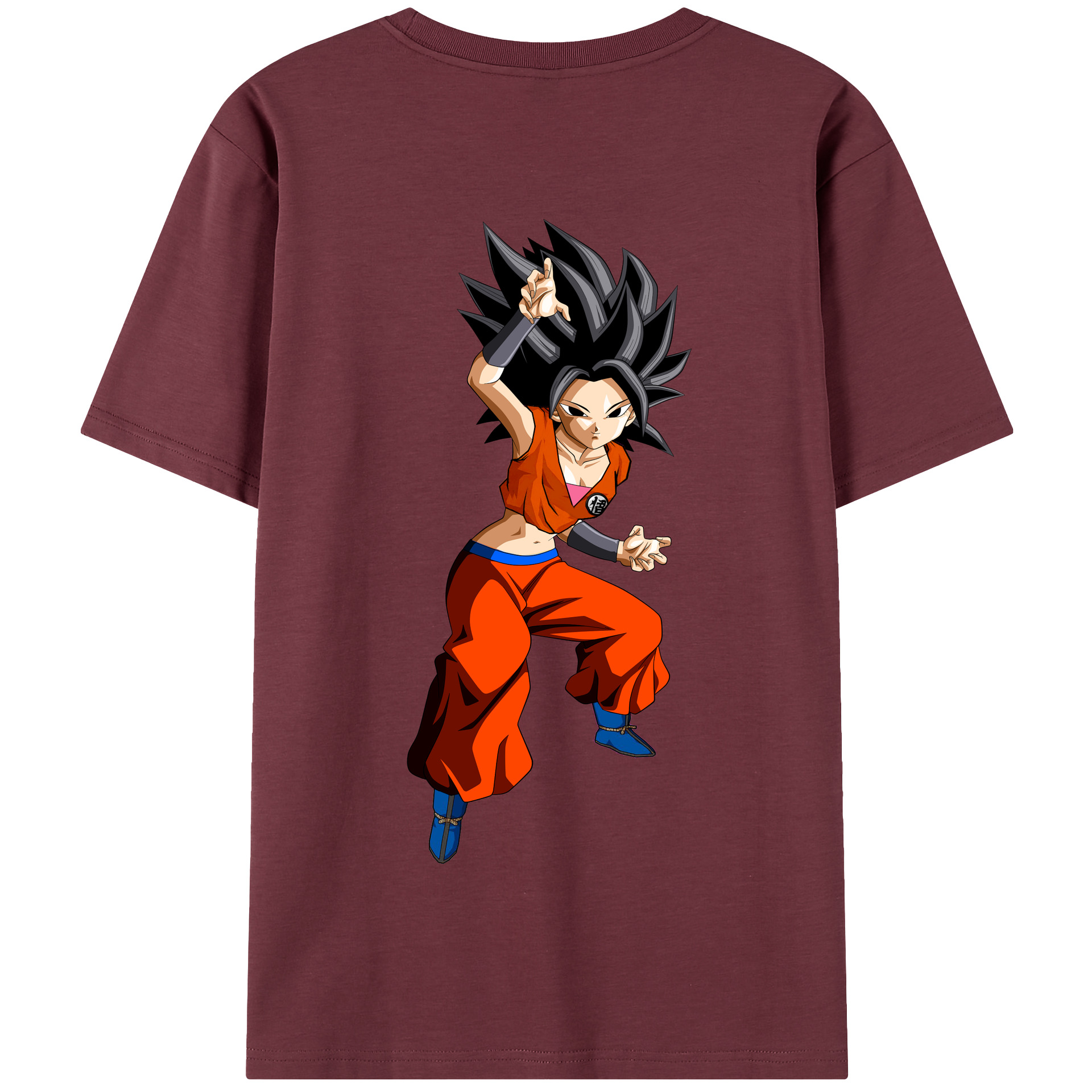 （画像用） ドラゴンボール カリフラ DRAGON BALL Caulifla 綿100％半袖Tシャツ（背面プリント）